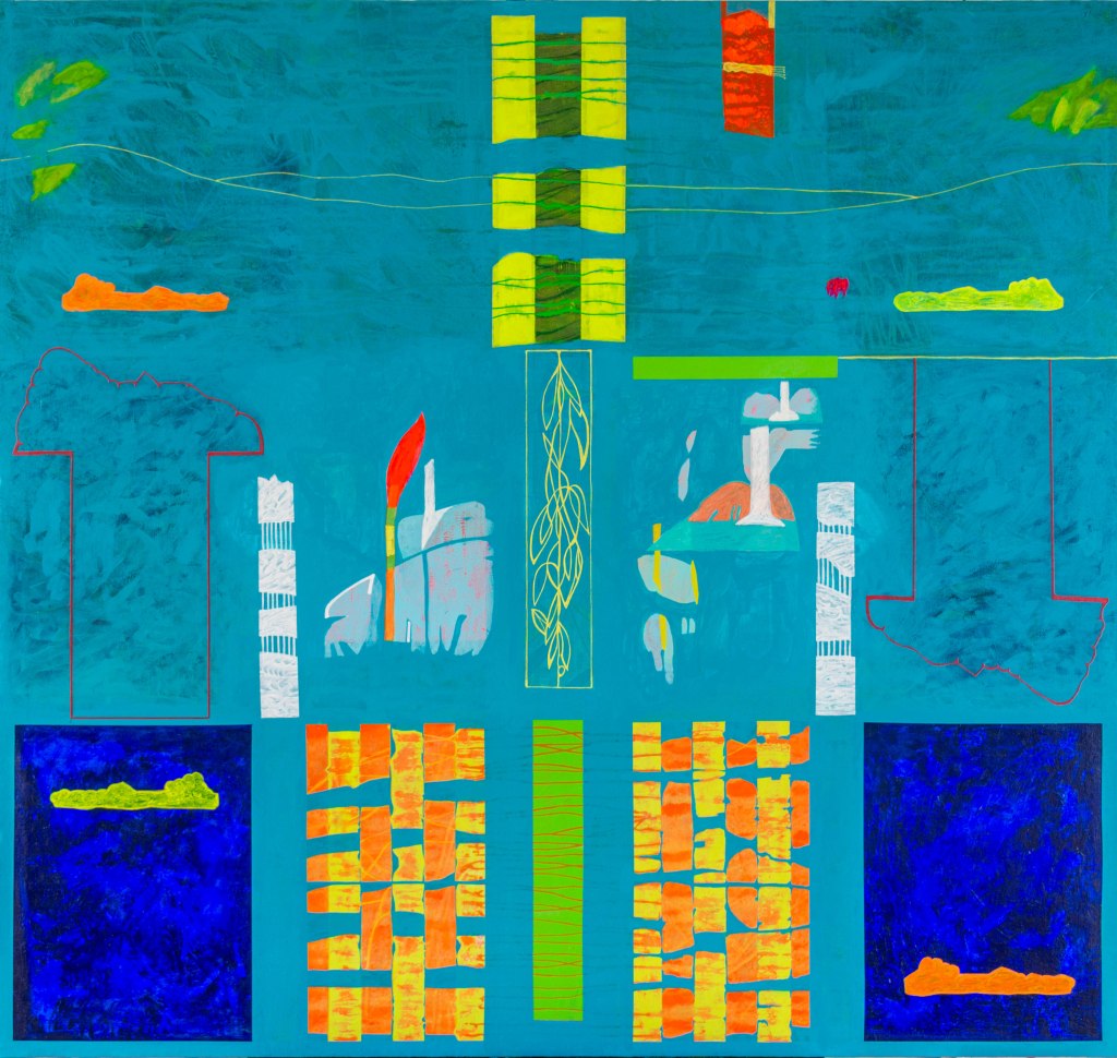 Fretum herculeum
(2025)
Acrílico sobre tela
100 x 106 cm.